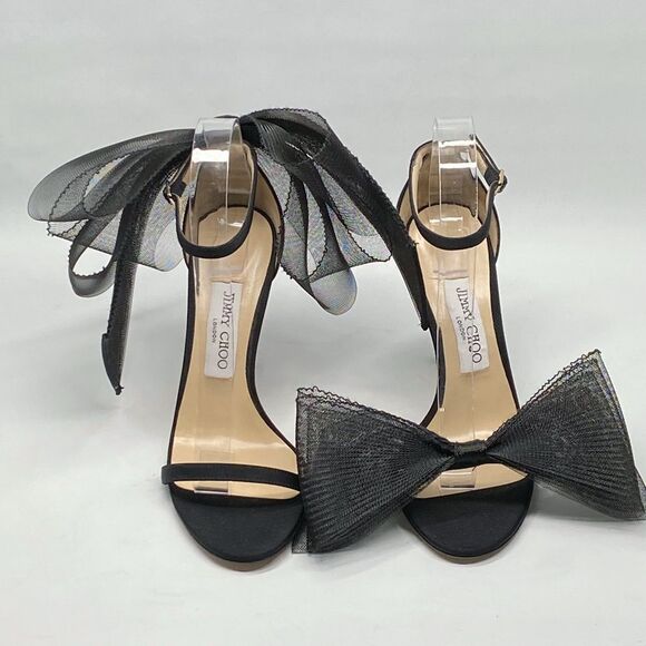 Jimmy Choo Aveline bow detail sandals size 37.5 - Picture 4 of 13